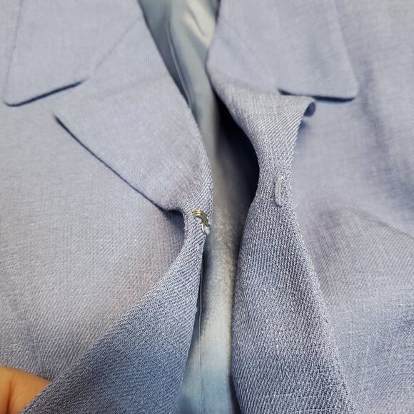 VTG Amanda Smith Petite Purple Work Suit‎ Blazer Jacket Peplum Blouse Skirt 10P - Picture 6 of 16